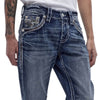Rock Revival Mens Robin Bootcut Jeans Medium Blue - RP3727B210R