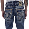 Rock Revival Mens Robin Bootcut Jeans Medium Blue - RP3727B210R