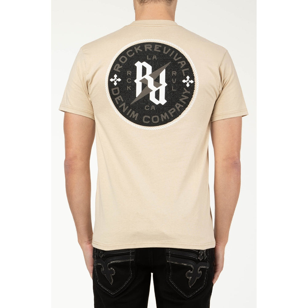 Rock Revival Mens Tan T-Shirt