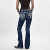 Rock Revival Womens Issy Bootcut Jeans Dark Blue - RP3441B200