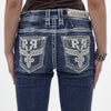 Rock Revival Womens Issy Bootcut Jeans Dark Blue - RP3441B200