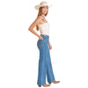 Rock & Roll Denim Women Boot Stitch Wide Leg Jeans Medium Wash - BW6HD09098-202