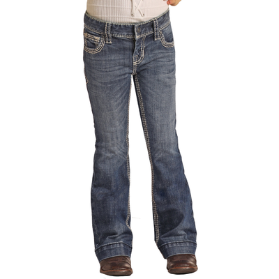 Rock & Roll Girls Dark Wash Jeans - G5F9516-42