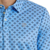 Rock & Roll Mens Aztec Geo Polo Shirt Blue - BM51T08710-45
