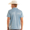 Rock & Roll Mens Aztec Geo Printed Polo Shirt Blue - BM51T08715-45