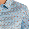 Rock & Roll Mens Aztec Geo Printed Polo Shirt Blue - BM51T08715-45