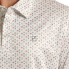 Rock & Roll Mens Aztec Motif Performance Polo Shirt White - TM51T08996-10