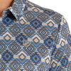 Rock & Roll Mens Aztec Print Polo Shirt Blue - BM51T08719-45