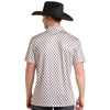 Rock & Roll Mens Aztec Print Polo Shirt Natural - BM51T09608-12