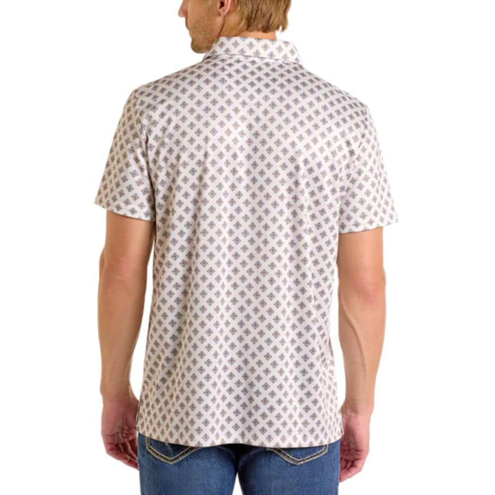 Rock & Roll Mens Aztec Printed Polo Shirt