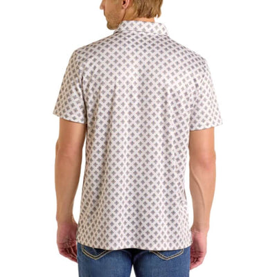 Rock & Roll Mens Aztec Printed Polo Shirt