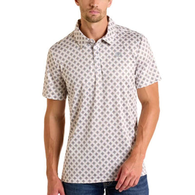 Rock & Roll Mens Aztec Printed Polo Shirt