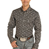 Rock & Roll Mens Black Paisley Shirt