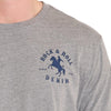 Rock & Roll Mens Bronco Rider Graphic T-Shirt Steel - BU21T08606-03