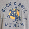 Rock & Roll Mens Bronco Rider Graphic T-Shirt Steel - BU21T08606-03