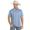 Rock & Roll Mens Geo Print Polo Shirt Dark Blue - TM51T08984-45