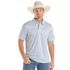 Rock & Roll Mens Geometric Print Polo Shirt Turquoise - TM51T08998-86