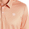 Rock & Roll Mens Geometric Printed Polo Shirt Orange - BM51T06614-93