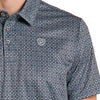 Rock & Roll Mens Medallion Print Polo Shirt Black - BM51T09596-01