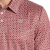 Rock & Roll Mens Medallion Print Polo Shirt Maroon - BM51T09597-60