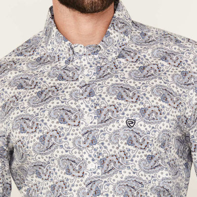 Rock & Roll Mens Paisley Print Western Shirt