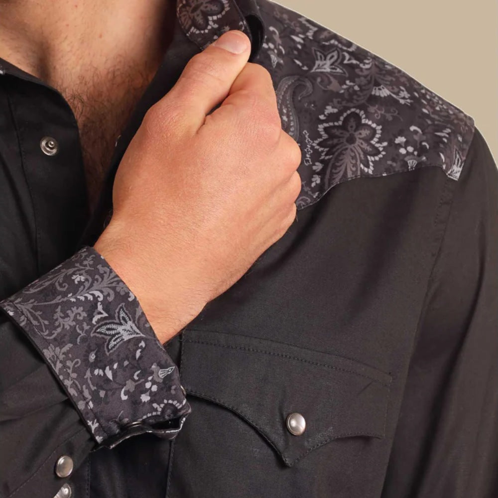 Rock & Roll Mens Paisley Yoke Shirt