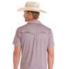 Rock & Roll Mens Pearl Snap Polo Shirt Natural - BM51T09055-12