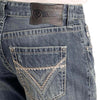 Rock & Roll Mens Pistol Regular Fit Bootcut Jeans Medium Wash - M0P2602