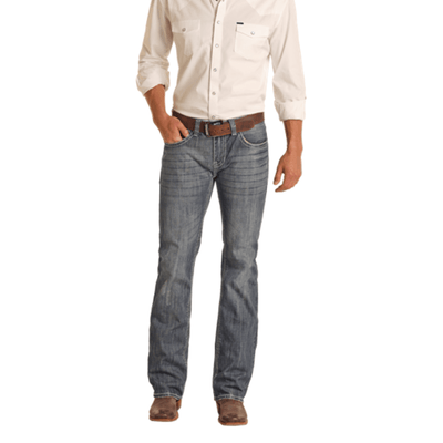 Rock & Roll Mens Pistol Straight Fit Jeans Indigo