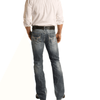 Rock & Roll Mens Pistol Straight Fit Jeans Indigo