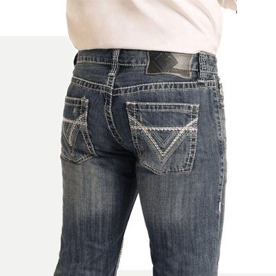 Rock & Roll Mens Pistol Straight Fit Jeans Indigo