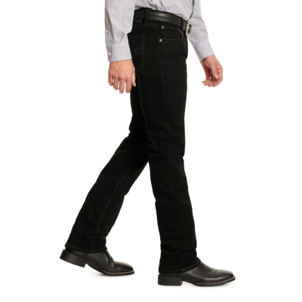 Rock & Roll Mens Revolver Black Straight Jeans