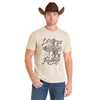 Rock & Roll Mens Short Sleeve Rowdy Graphic T-Shirt Natural