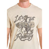 Rock & Roll Mens Short Sleeve Rowdy Graphic T-Shirt Natural