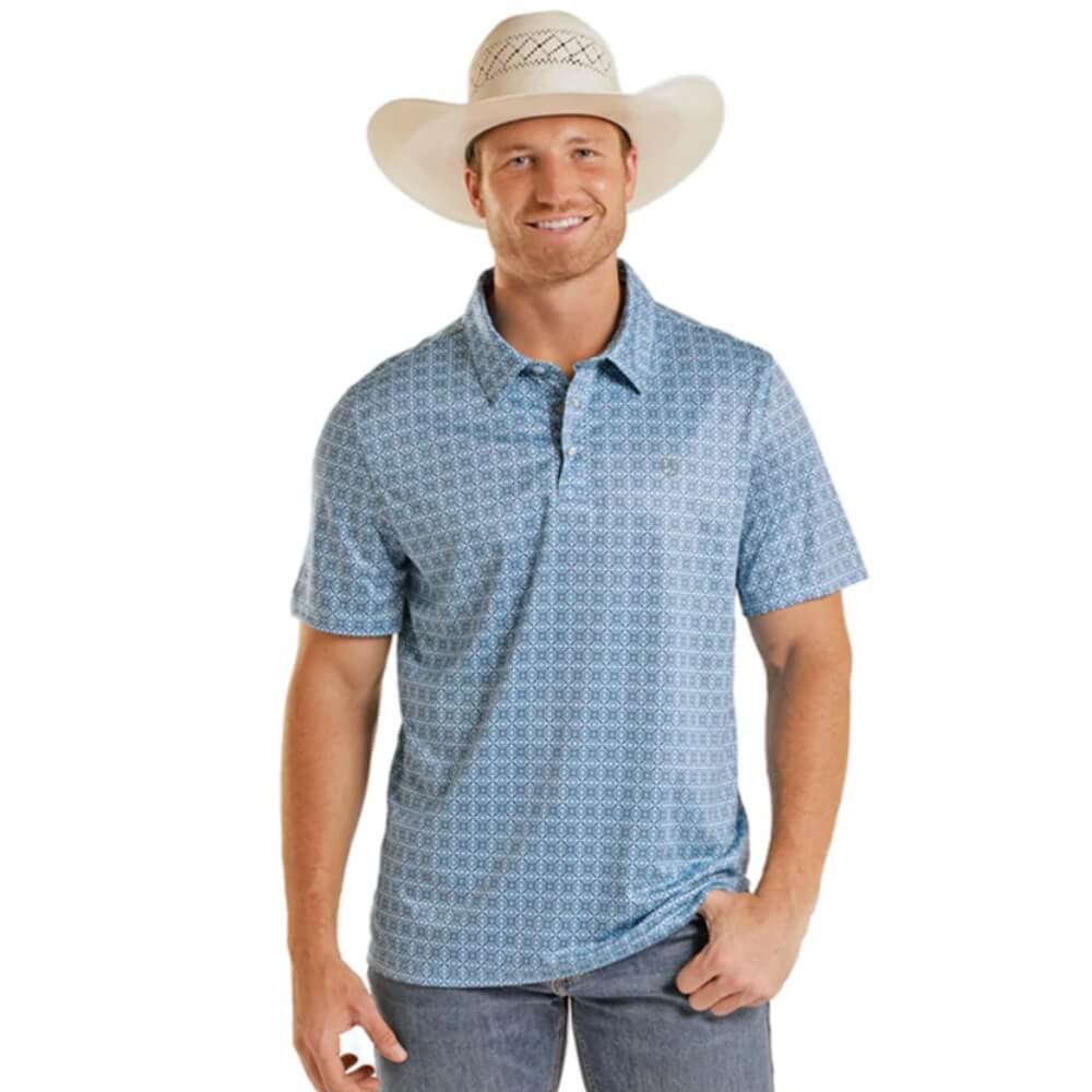 Rock & Roll Mens Snap Polo Shirt