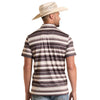 Rock & Roll Mens Stripe Polo Shirt Natural - BM51T08727-12
