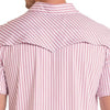 Rock & Roll Mens Stripe Snap Polo Shirt Pink - BM51T09060-15