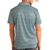 Rock & Roll Mens Teal Aztec Print Polo Shirt