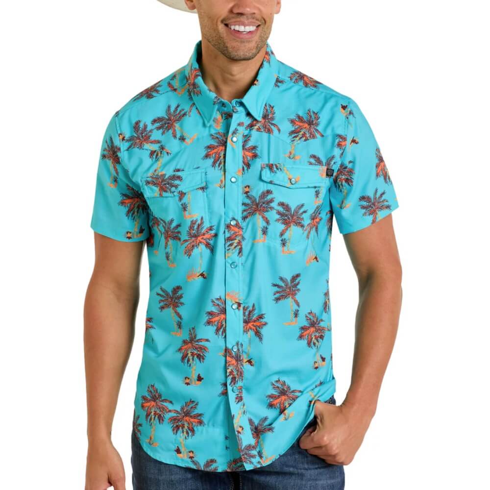 Rock & Roll Mens Tropical TEK Western Shirt