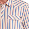 Rock & Roll Mens Western Stripe Polo Shirt Natural - BM51T09057-12