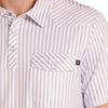 Rock & Roll Mens Western Stripe Polo Shirt White - BM51T09335-15