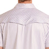 Rock & Roll Mens Western Stripe Polo Shirt White - BM51T09335-15
