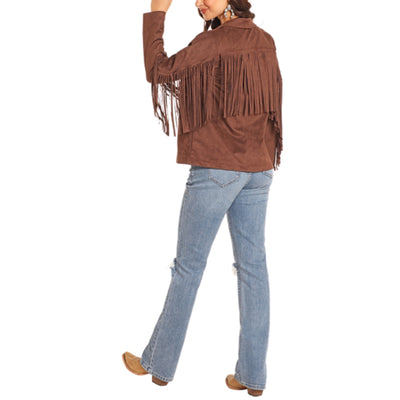 Rock & Roll Womens Brown Fringe Jacket