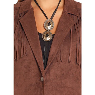 Rock & Roll Womens Brown Fringe Jacket