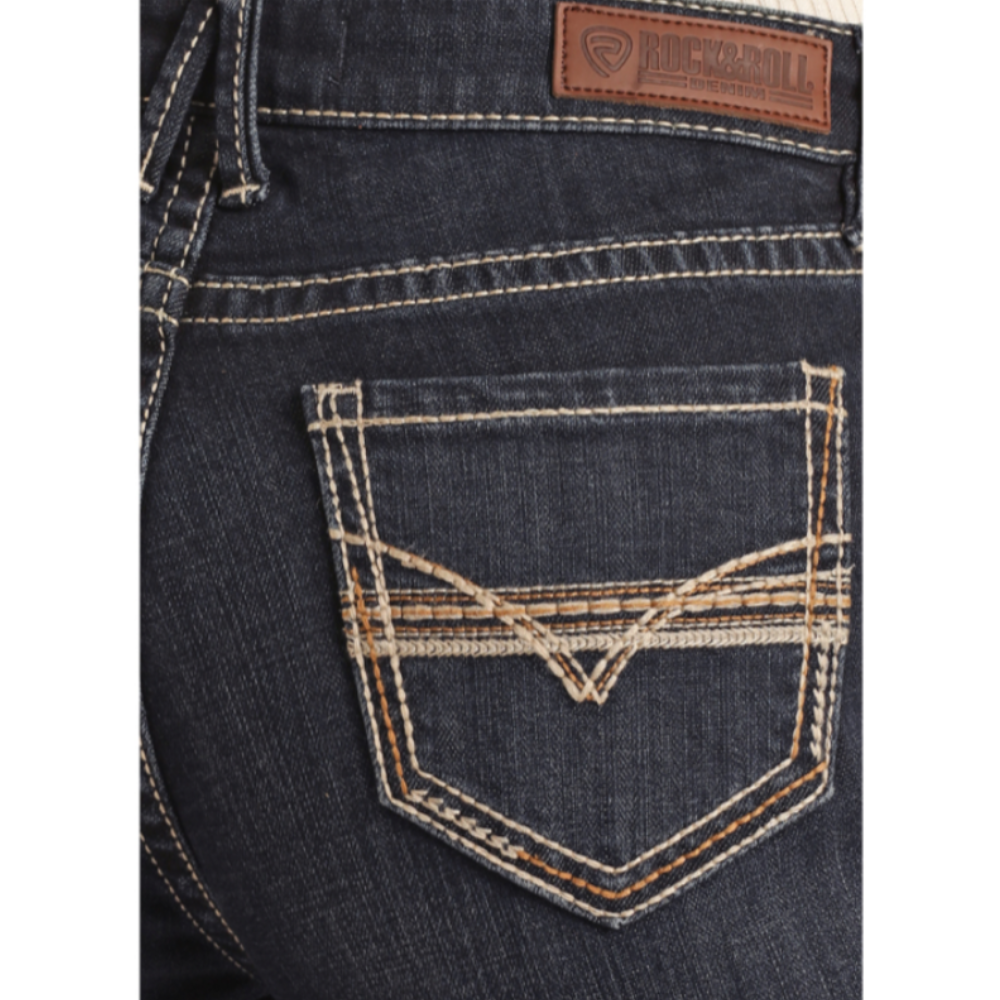 Rock & Roll Womens Mid Rise Bootcut Jeans 