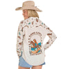Rock & Roll Womens Printed Long Sleeve Shirt White - BWB2S08133-12