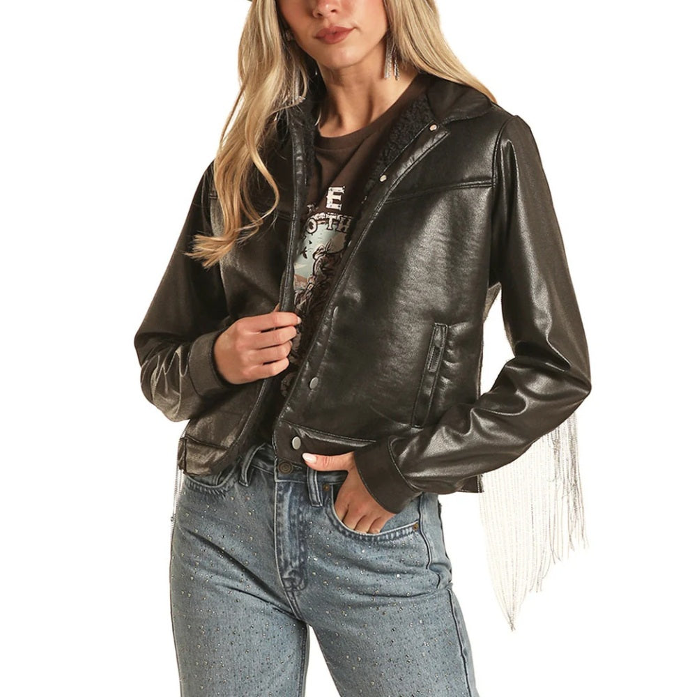 Rock & Roll Womens Sherpa Lined Eco Jacket