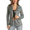 Rock & Roll Womens Shimmering Glittered Blazer - BW92T02056-81