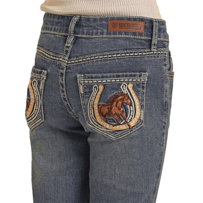 Rock & Roll Girls Horse Bootcut Jeans