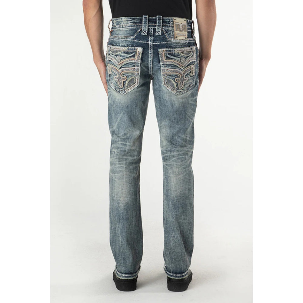 Rock Revival Mens Lyndon Alternative Straight Jeans 